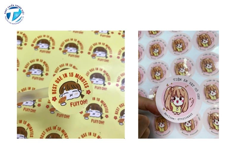 Decal giấy làm tem nhãn sản phẩm